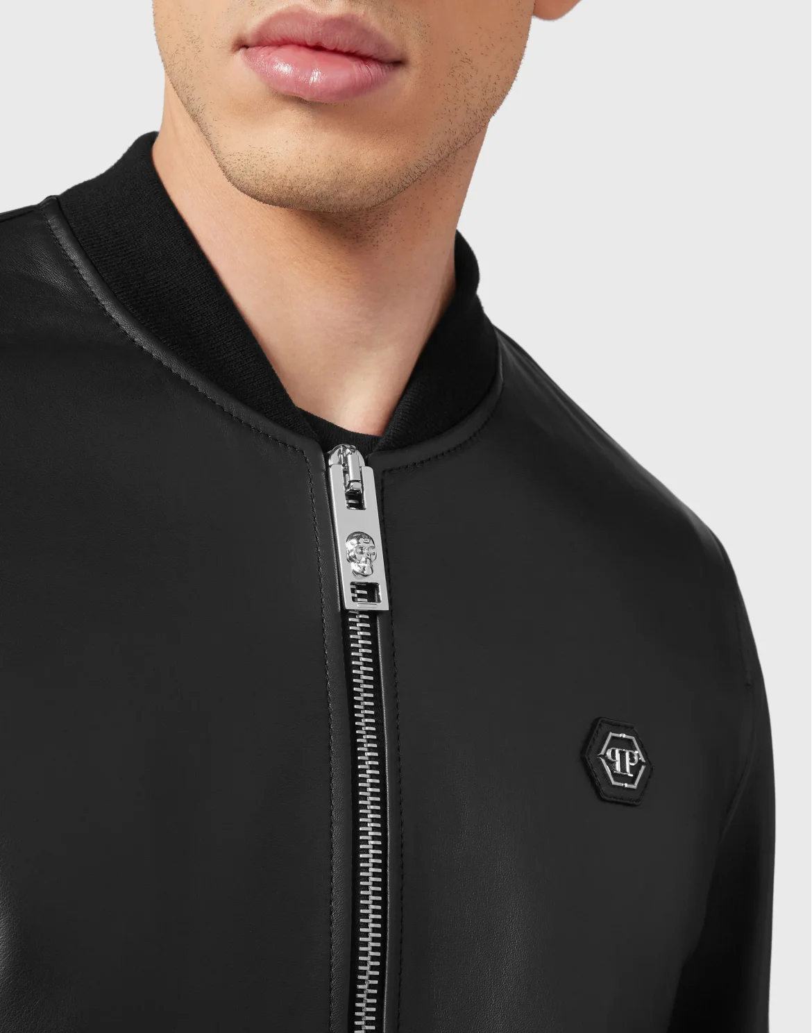Leather Bomber Billy Jacket, цвет: Черный