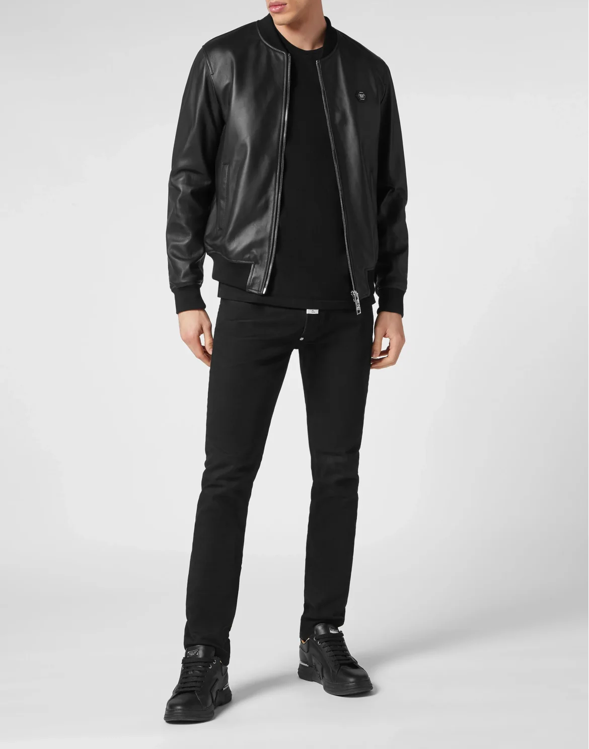 Leather Bomber Billy Jacket, цвет: Черный