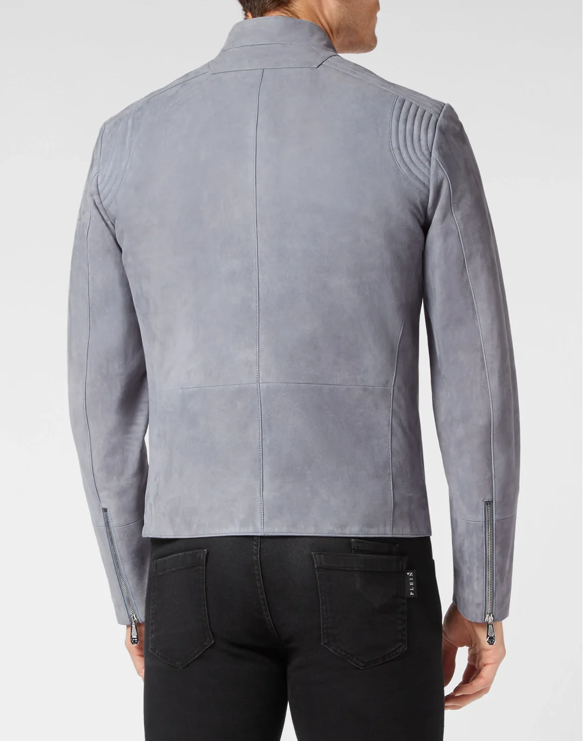 Suede Padded Jacket, цвет: Голубой