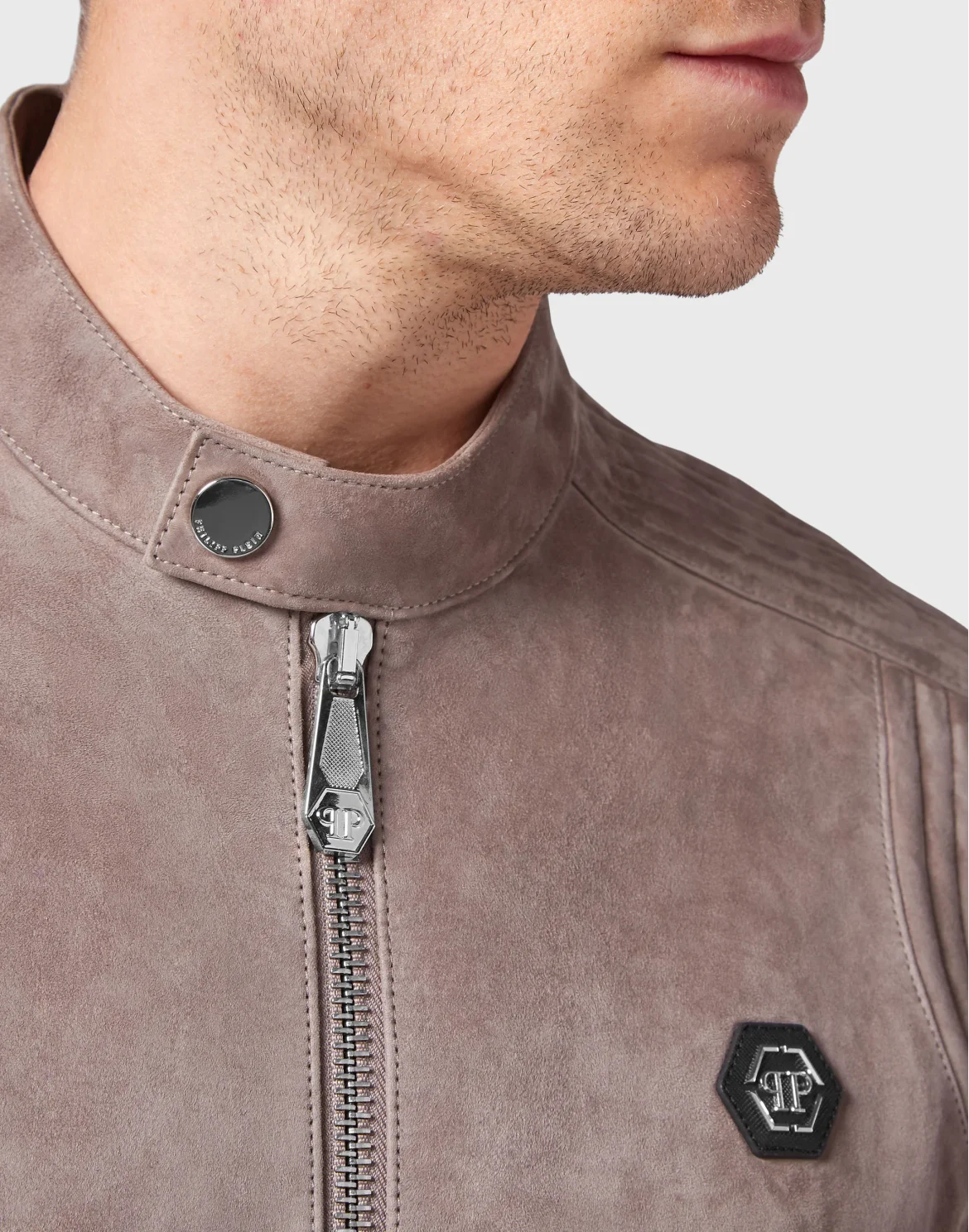 Suede Padded Jacket, цвет: Серый