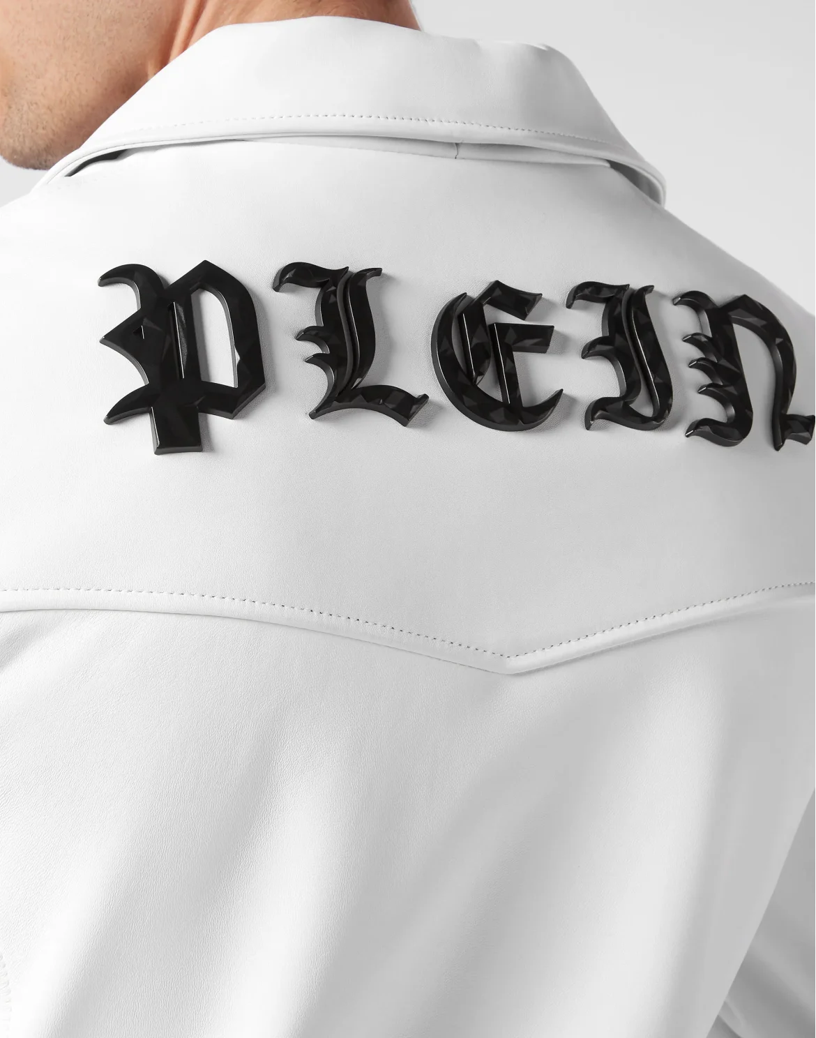 Leather Jacket Gothic Plein, цвет: Белый
