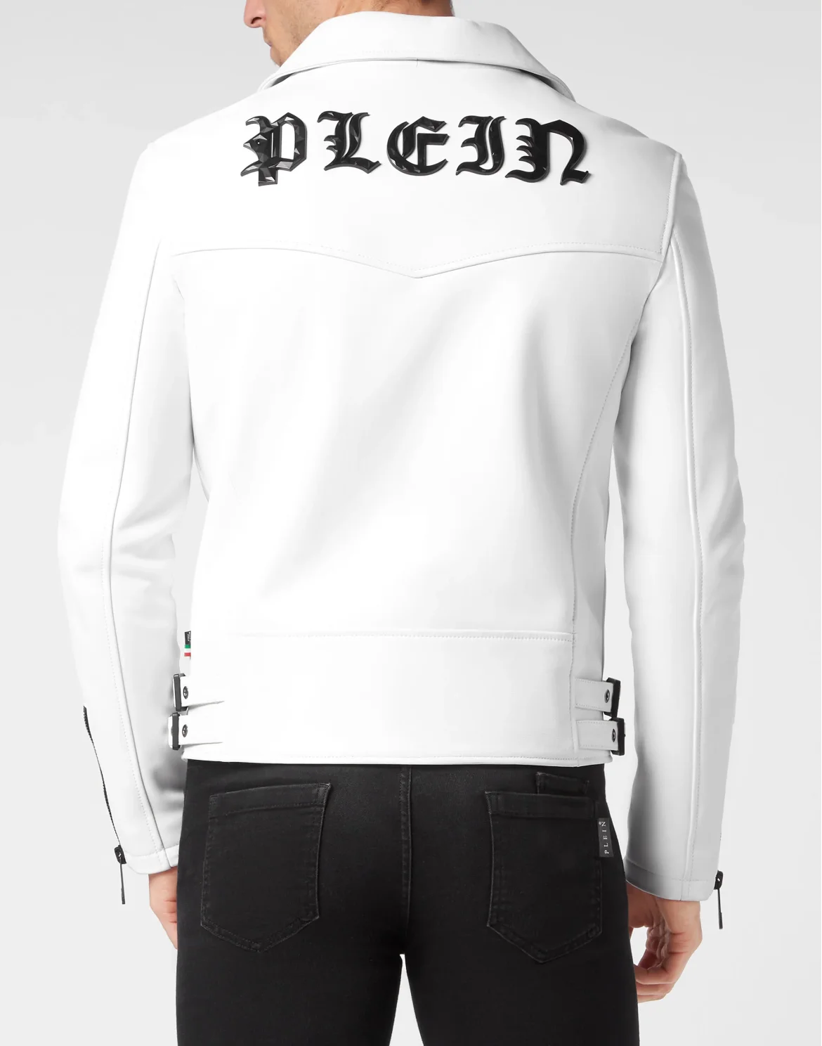 Leather Jacket Gothic Plein, цвет: Белый