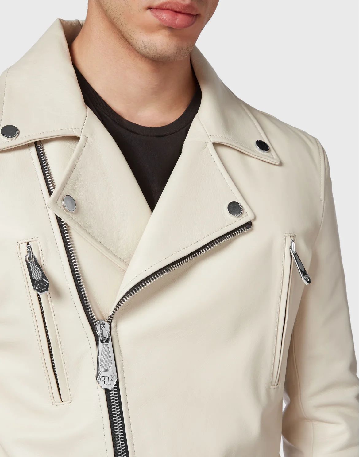 Leather Jacket Gothic Plein, цвет: Бежевый