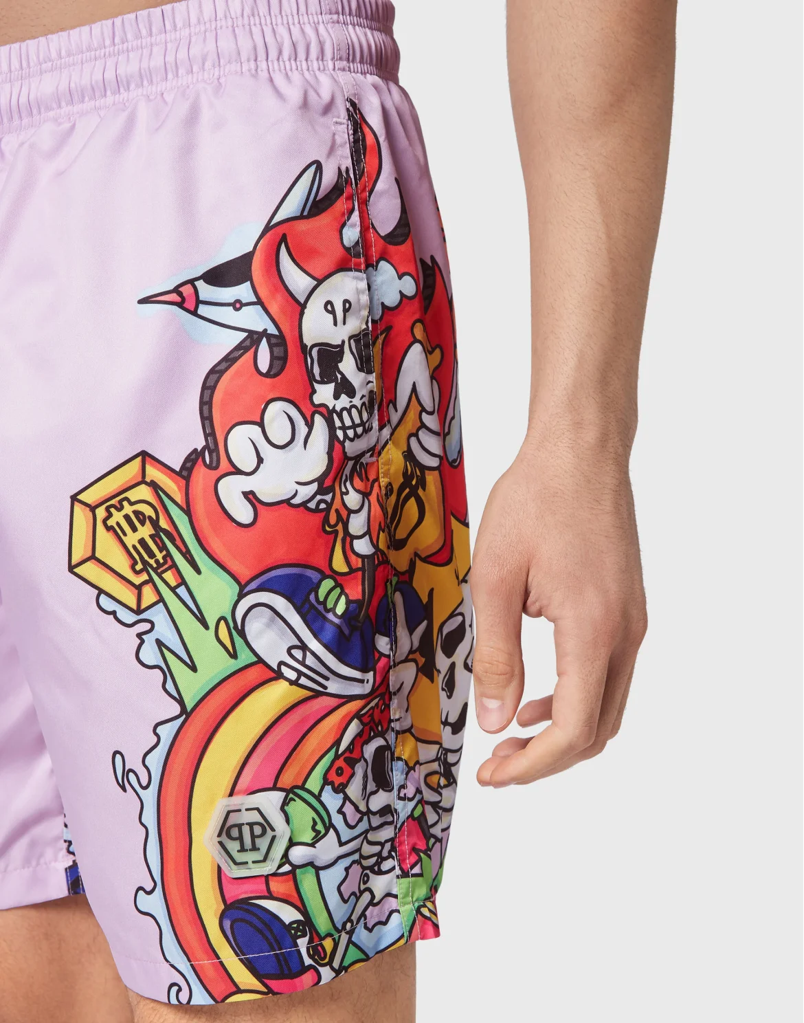 Swim-Trunks Skully Gang, цвет: Розовый