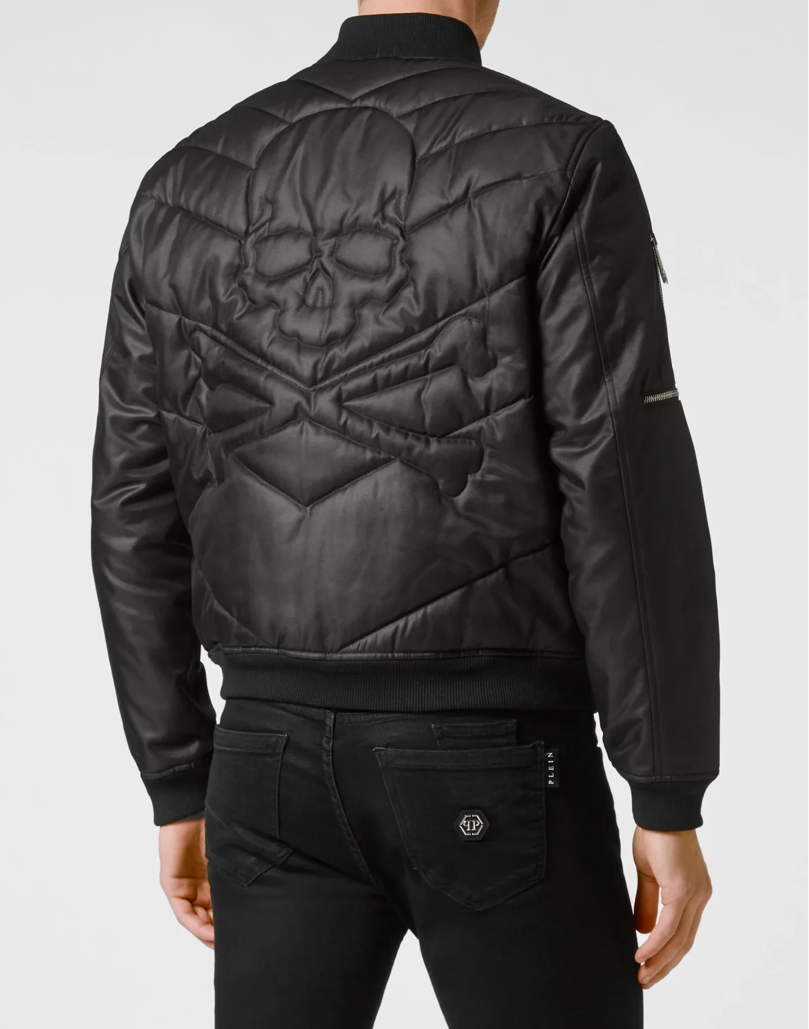 Nylon Bomber Skull&Bones, цвет: Черный