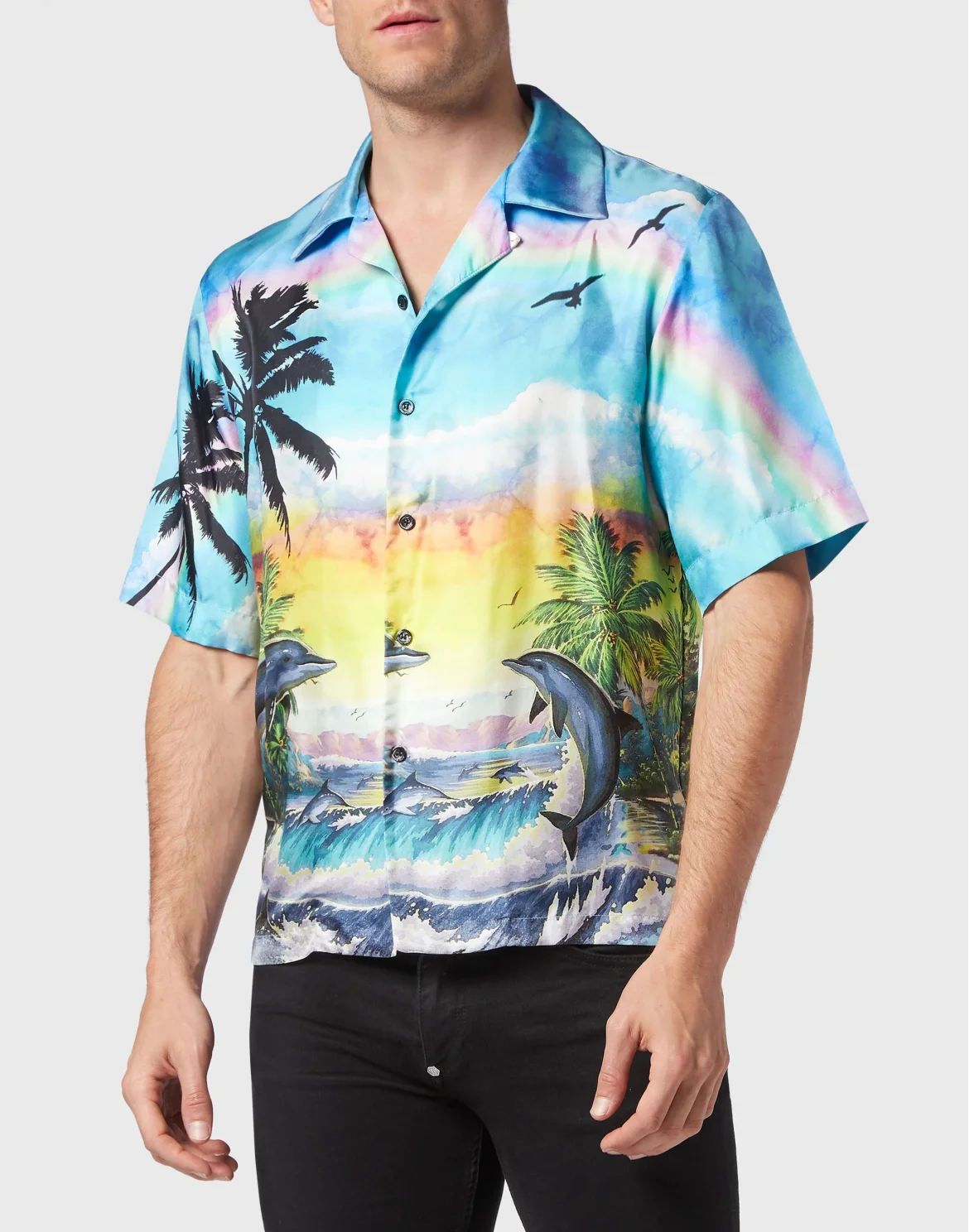 Silk Bowling Shirt SS Hawaii, цвет: Мультиколор