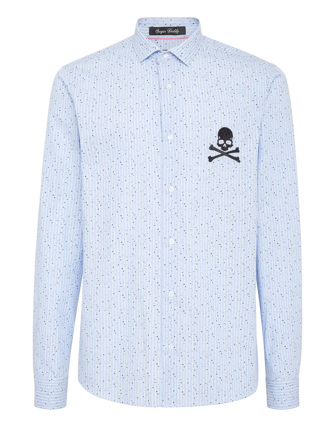 Shirt Sugar Daddy Cut LS Skull&Bones, цвет: Голубой