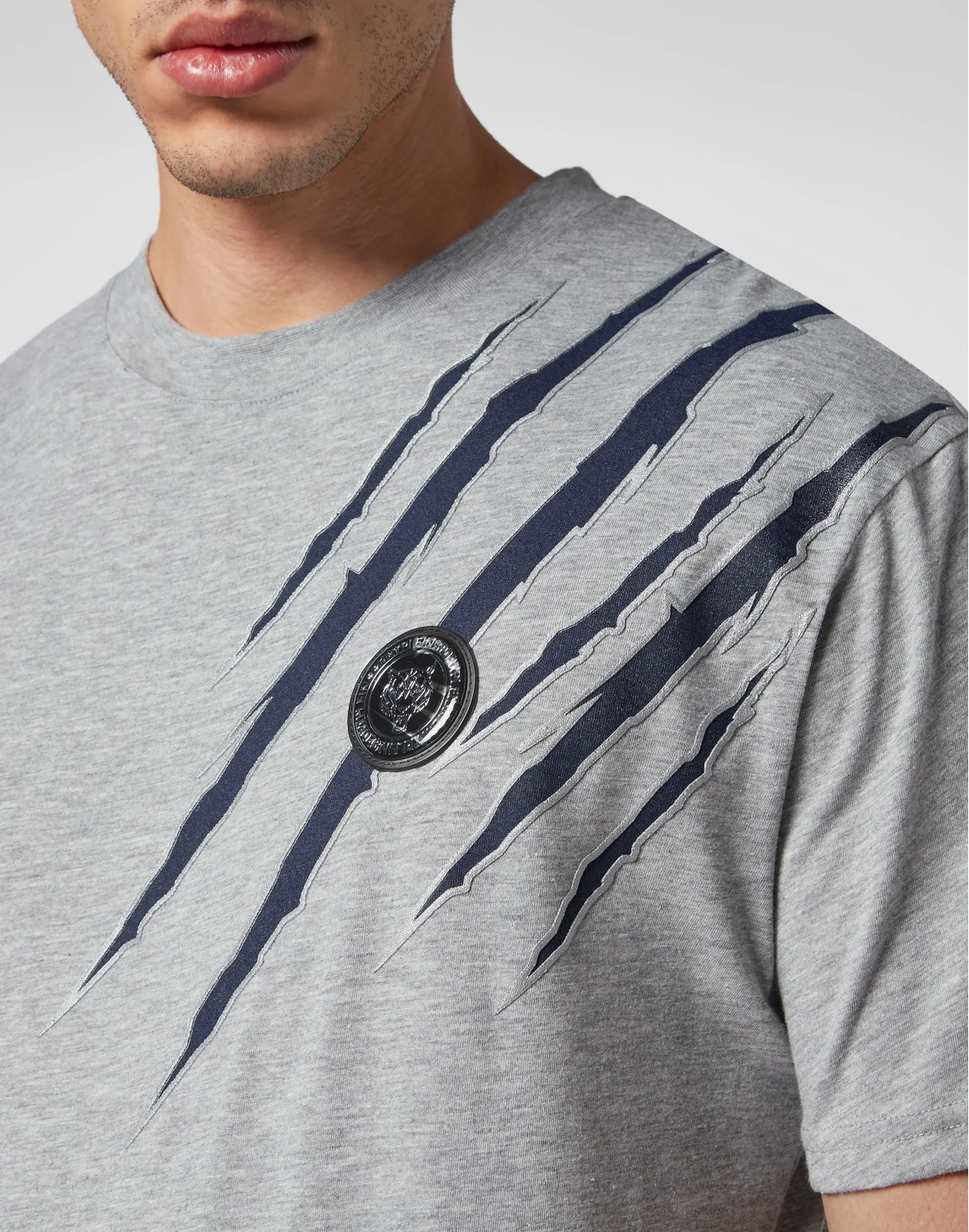 T-shirt Round Neck SS Scratch, цвет: Серый
