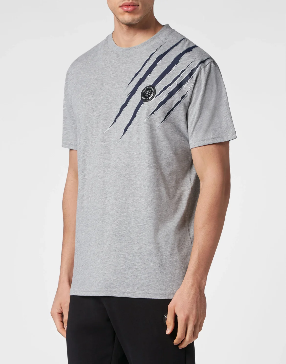 T-shirt Round Neck SS Scratch, цвет: Серый