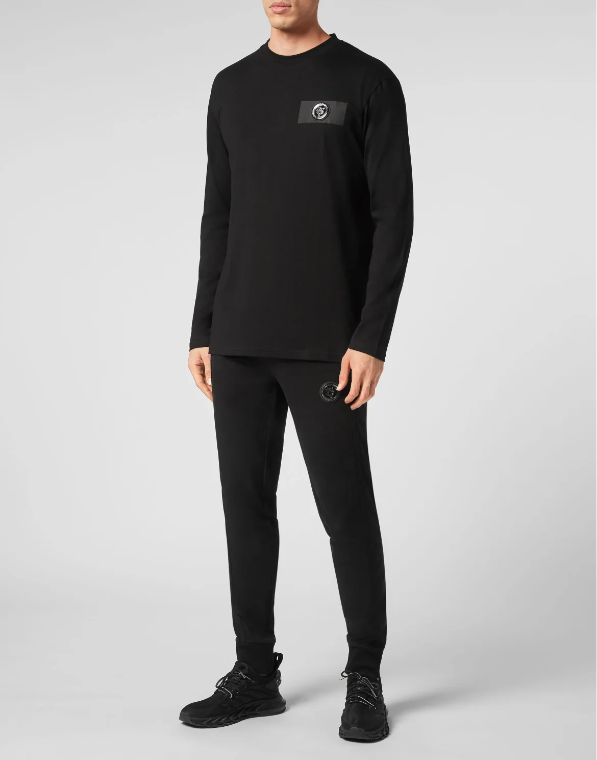 T-shirt Round Neck LS, цвет: Черный