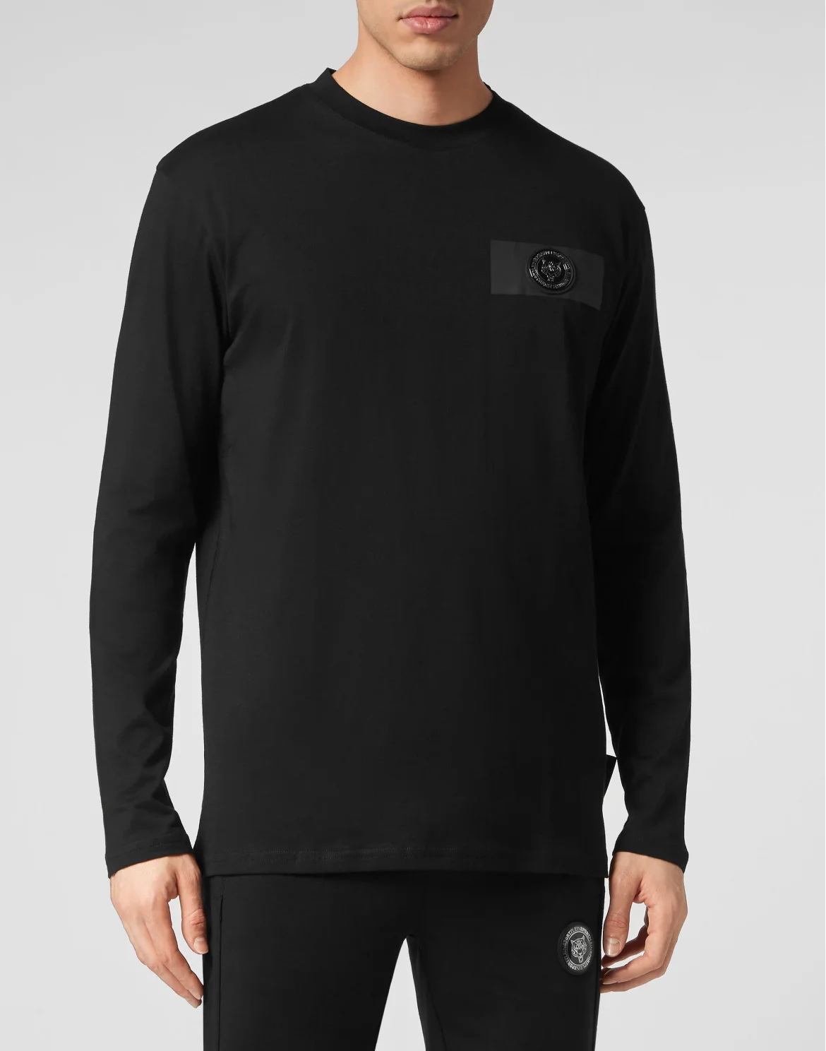 T-shirt Round Neck LS, цвет: Черный