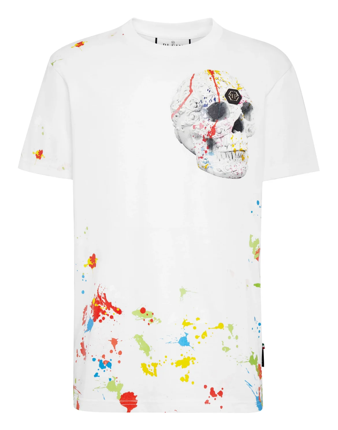 T-shirt Round Neck SS Dripping Skull, цвет: Белый