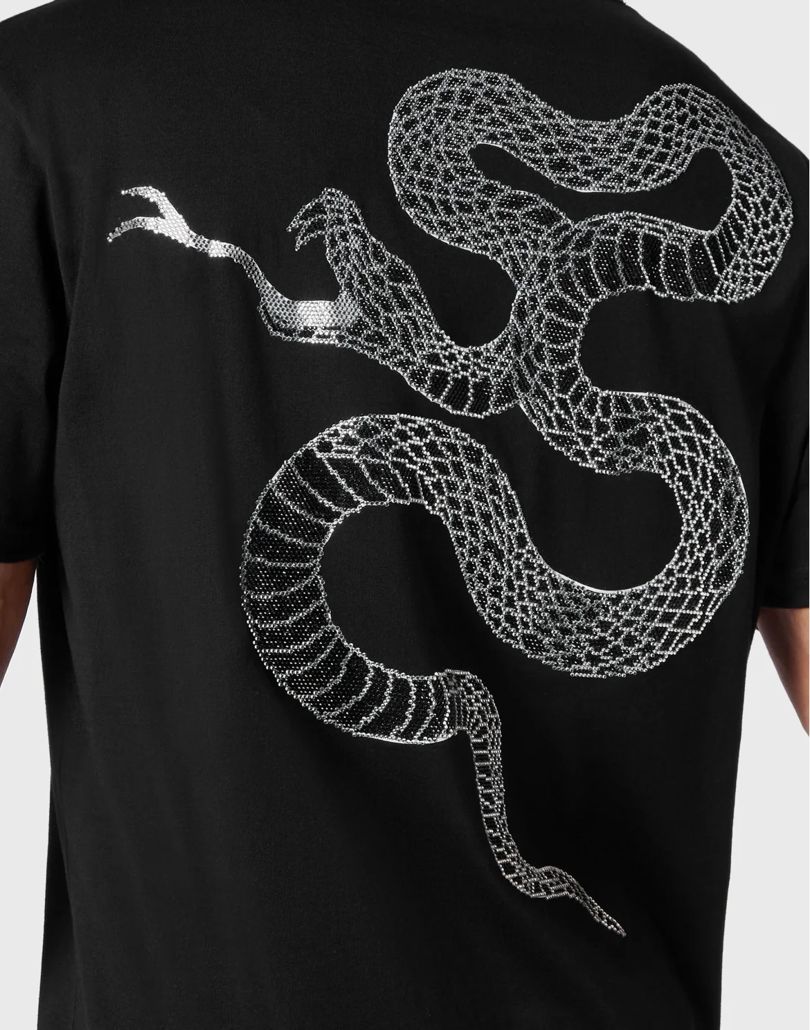T-shirt Round Neck SS Snake, цвет: Черный