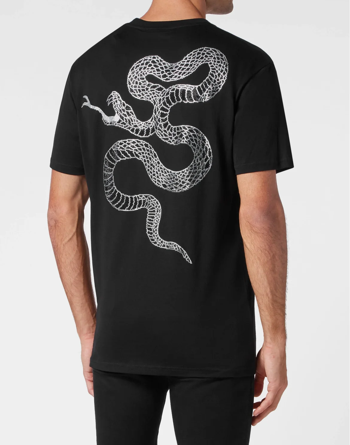 T-shirt Round Neck SS Snake, цвет: Черный