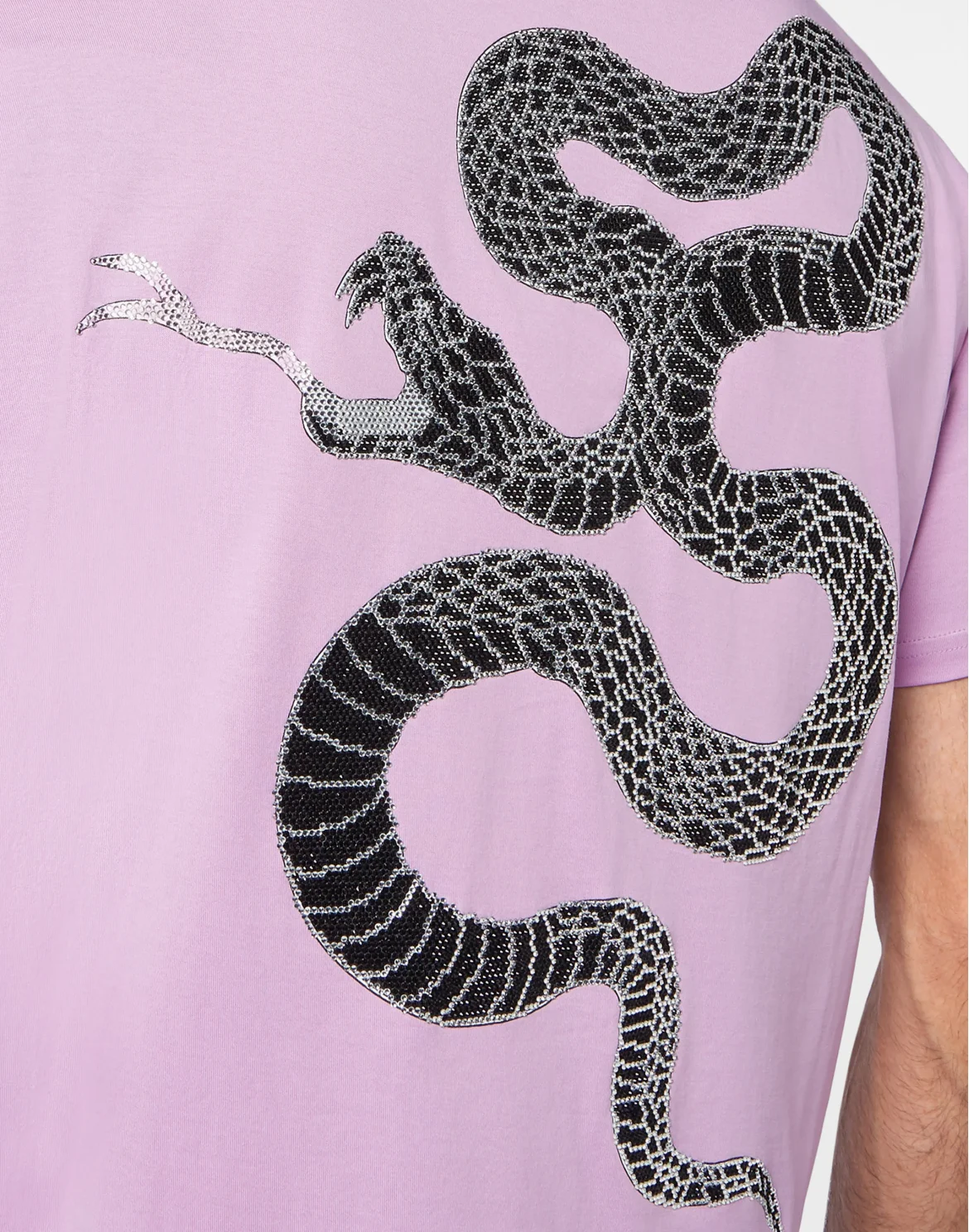 T-shirt Round Neck SS Snake, цвет: Розовый