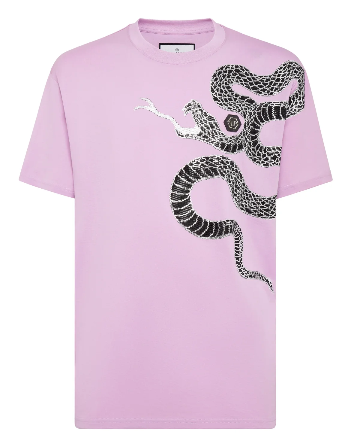 T-shirt Round Neck SS Snake, цвет: Розовый