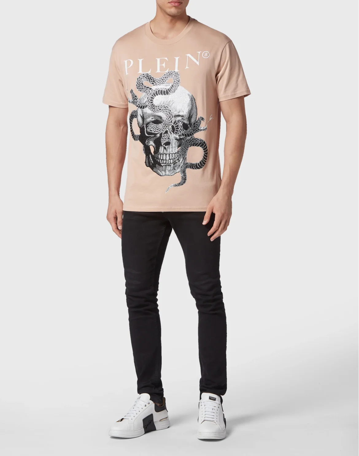 T-shirt Round Neck SS Snake, цвет: Бежевый