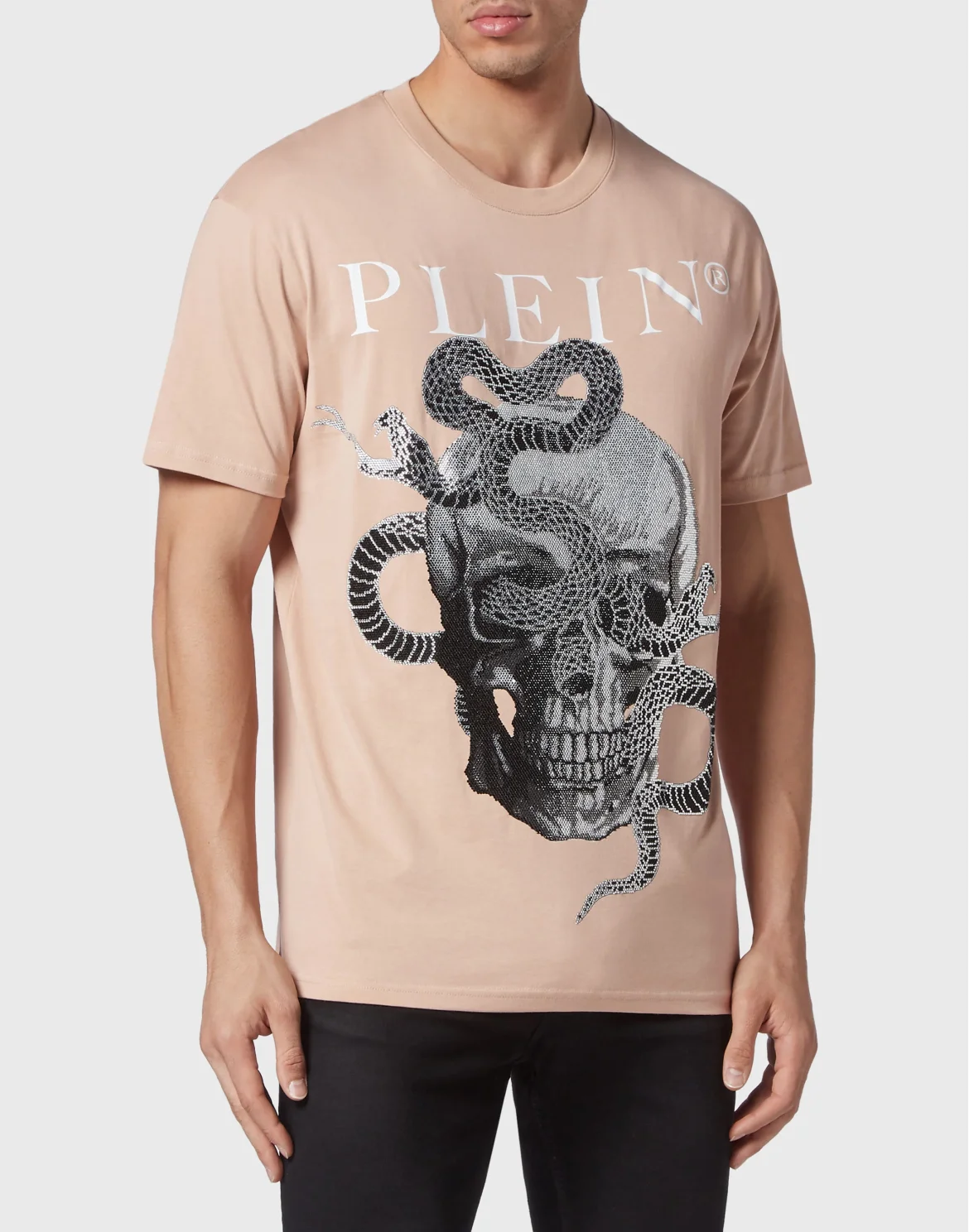 T-shirt Round Neck SS Snake, цвет: Бежевый
