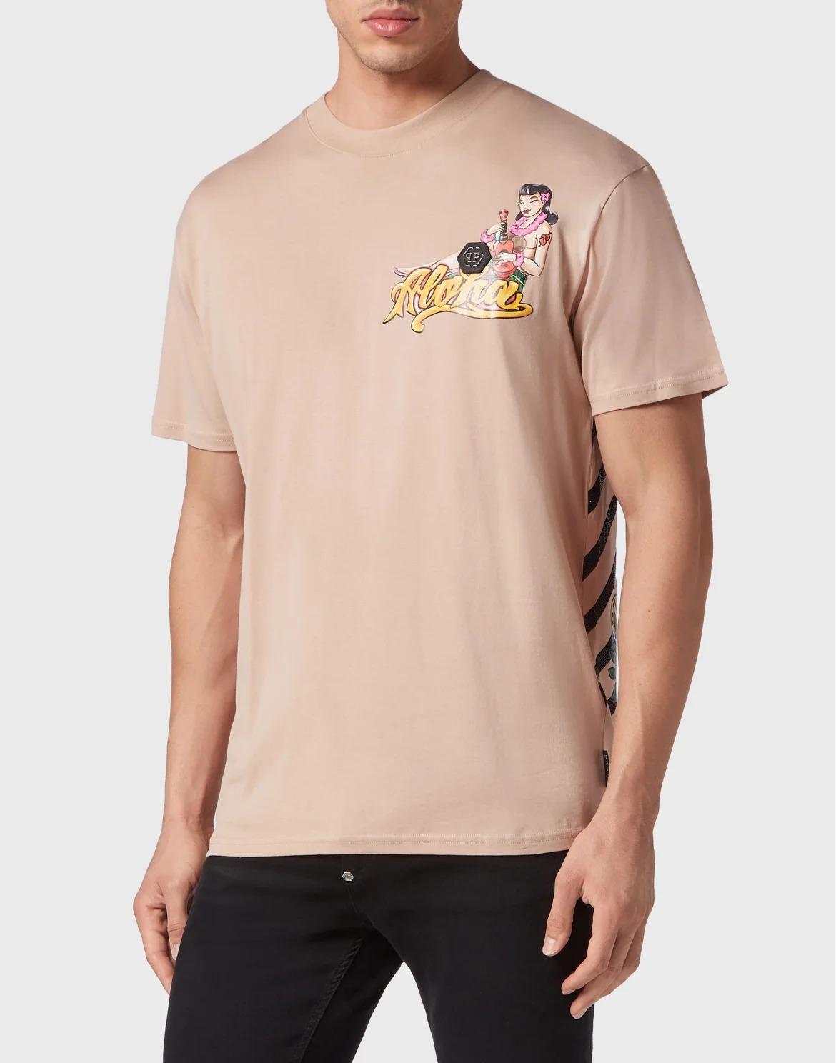 T-shirt Round Neck SS Hawaii, цвет: Бежевый