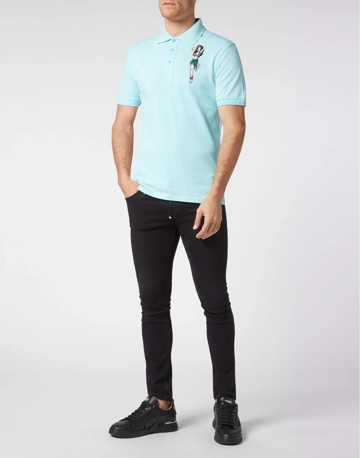 Slim Fit Polo shirt SS Hawaii, цвет: Голубой
