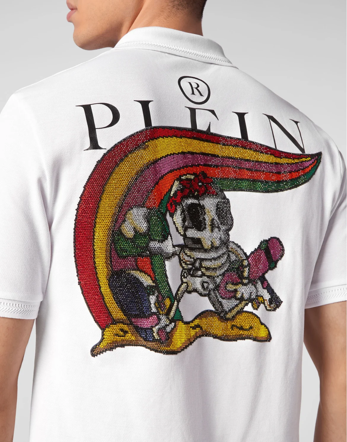 Slim Fit Polo shirt SS Skully Gang, цвет: Белый