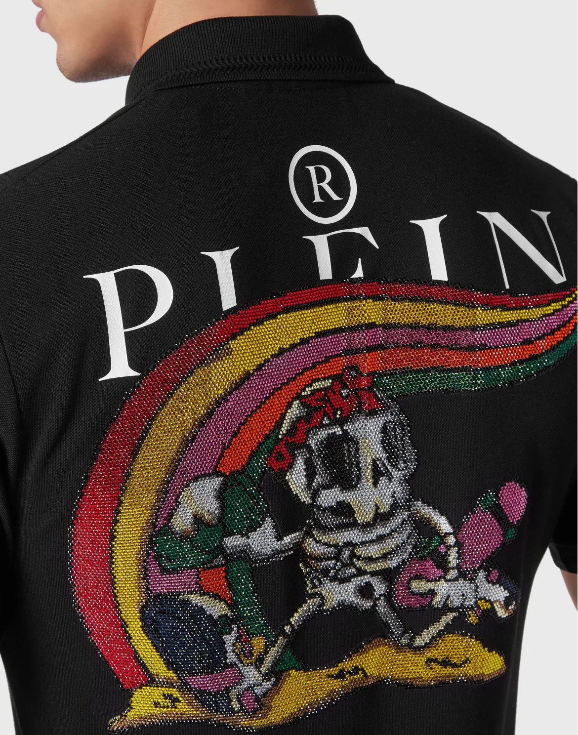 Slim Fit Polo shirt SS Skully Gang, цвет: Черный