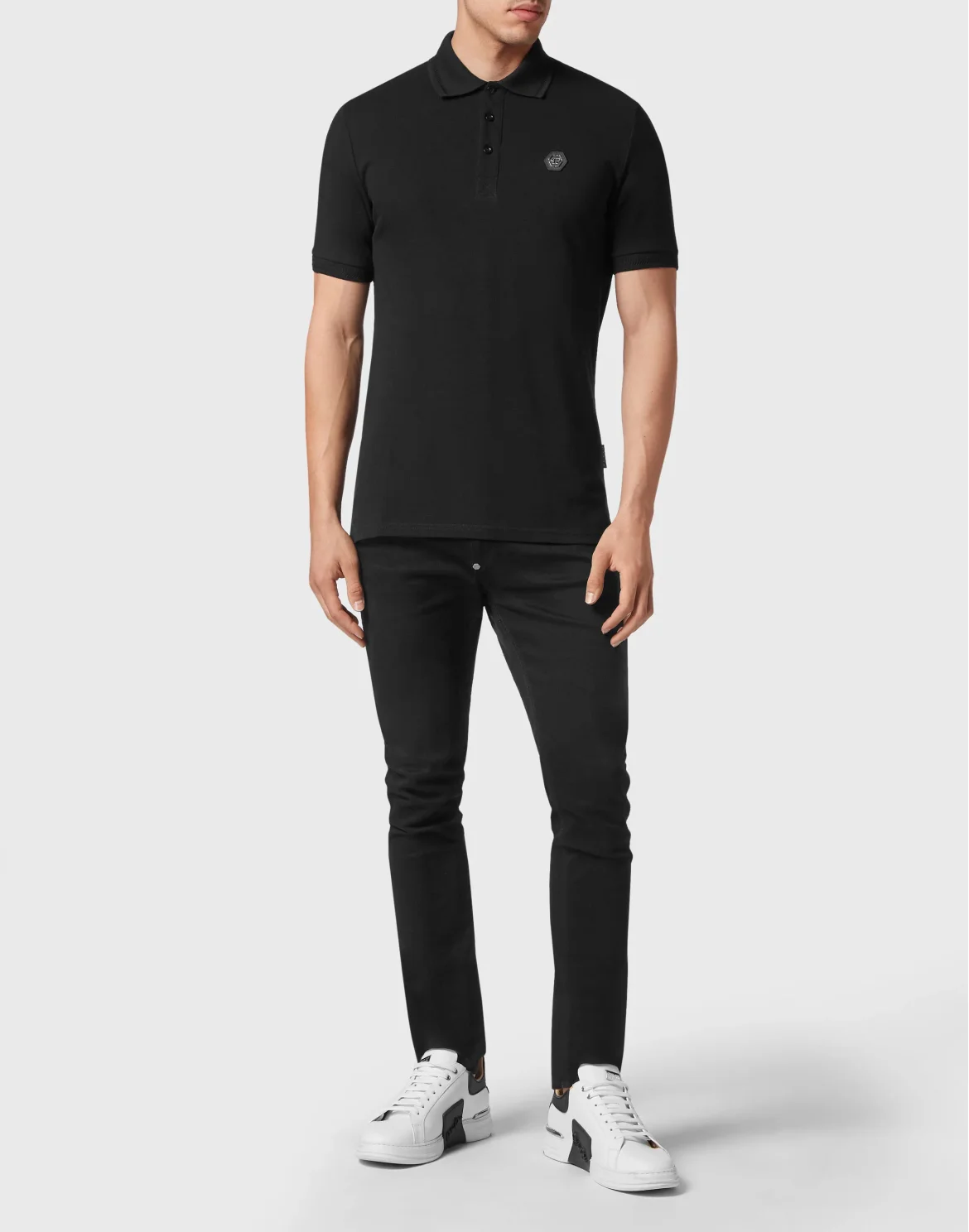 Slim Fit Polo shirt SS Skully Gang, цвет: Черный