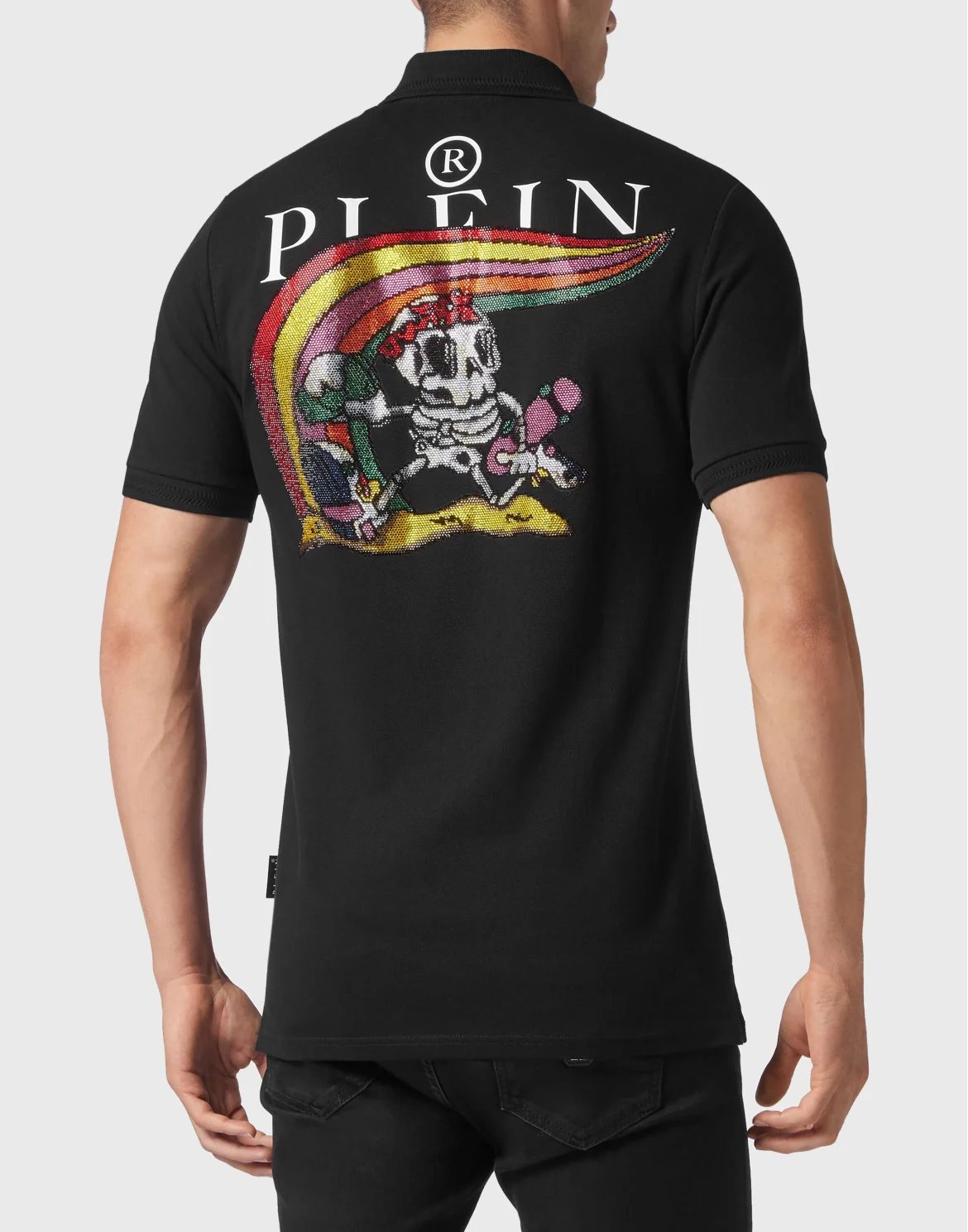 Slim Fit Polo shirt SS Skully Gang, цвет: Черный