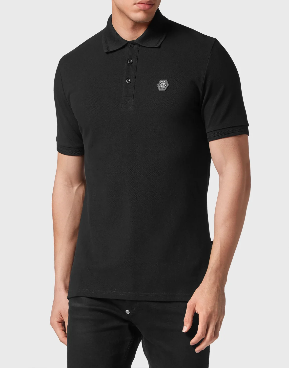 Slim Fit Polo shirt SS Skully Gang, цвет: Черный