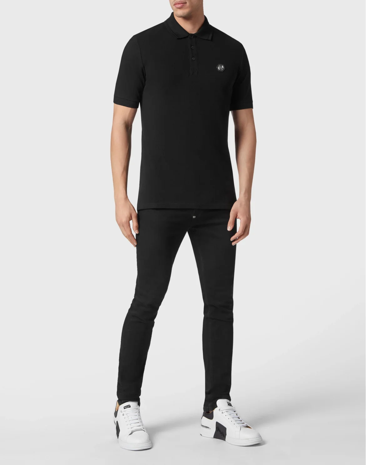 Slim Fit Polo shirt SS Stars, цвет: Черный