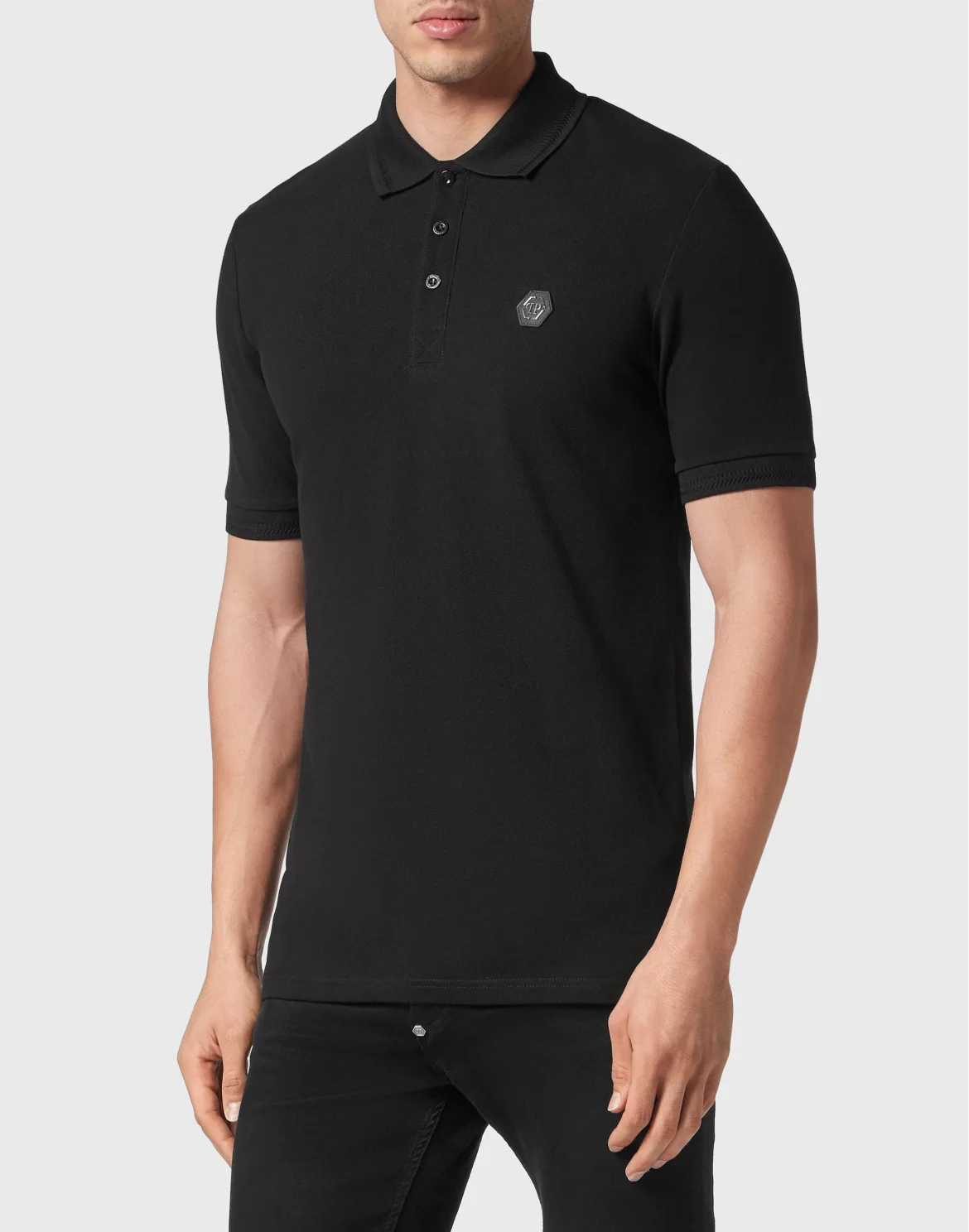 Slim Fit Polo shirt SS Stars, цвет: Черный