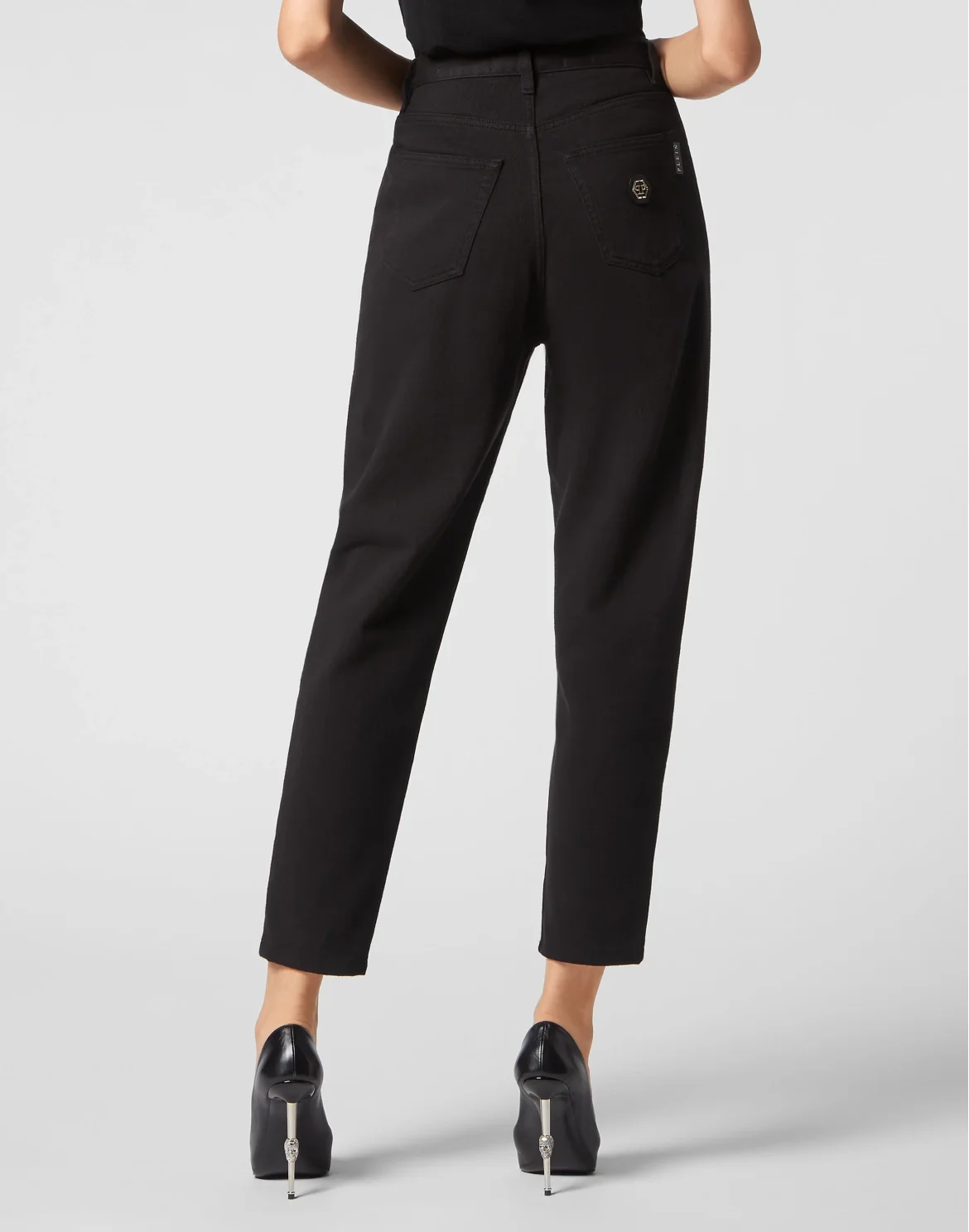 Denim Trousers Mom fit Hexagon, цвет: Черный