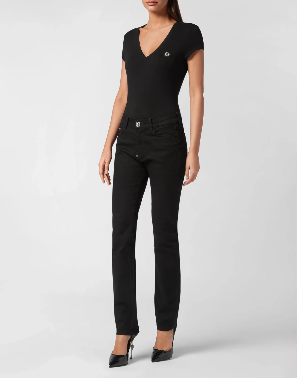 Denim Trousers Regular fit, цвет: Черный