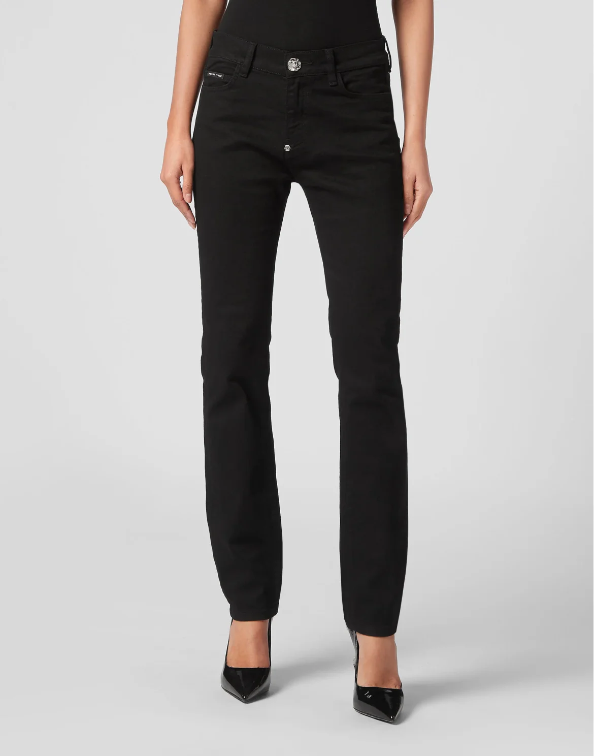 Denim Trousers Regular fit, цвет: Черный