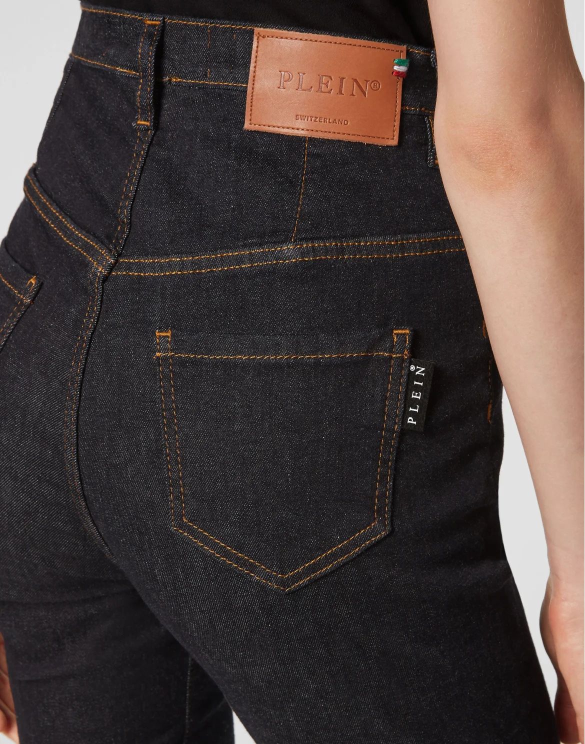 Denim Super High Waist Jeggings, цвет: Серый