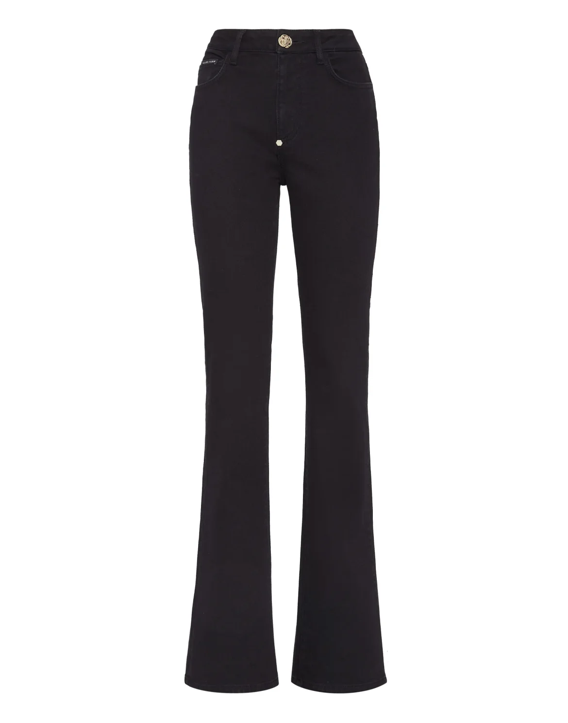 Denim Flare Trousers, цвет: Черный