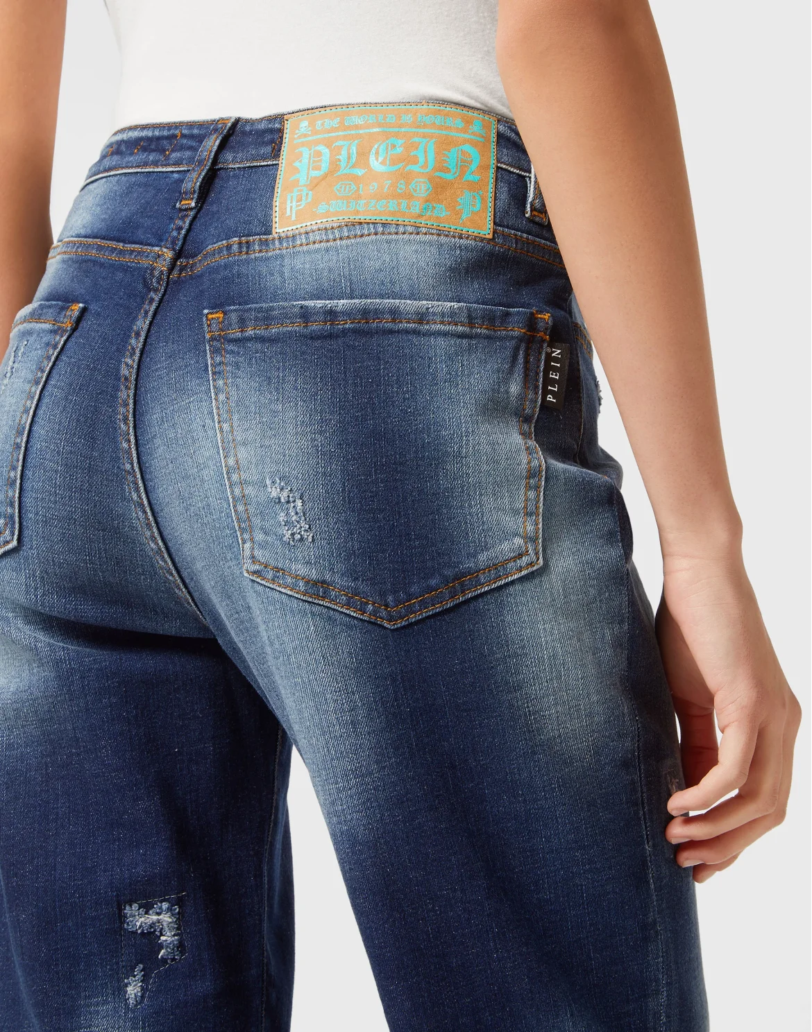 Denim Trousers Mom Fit, цвет: Синий