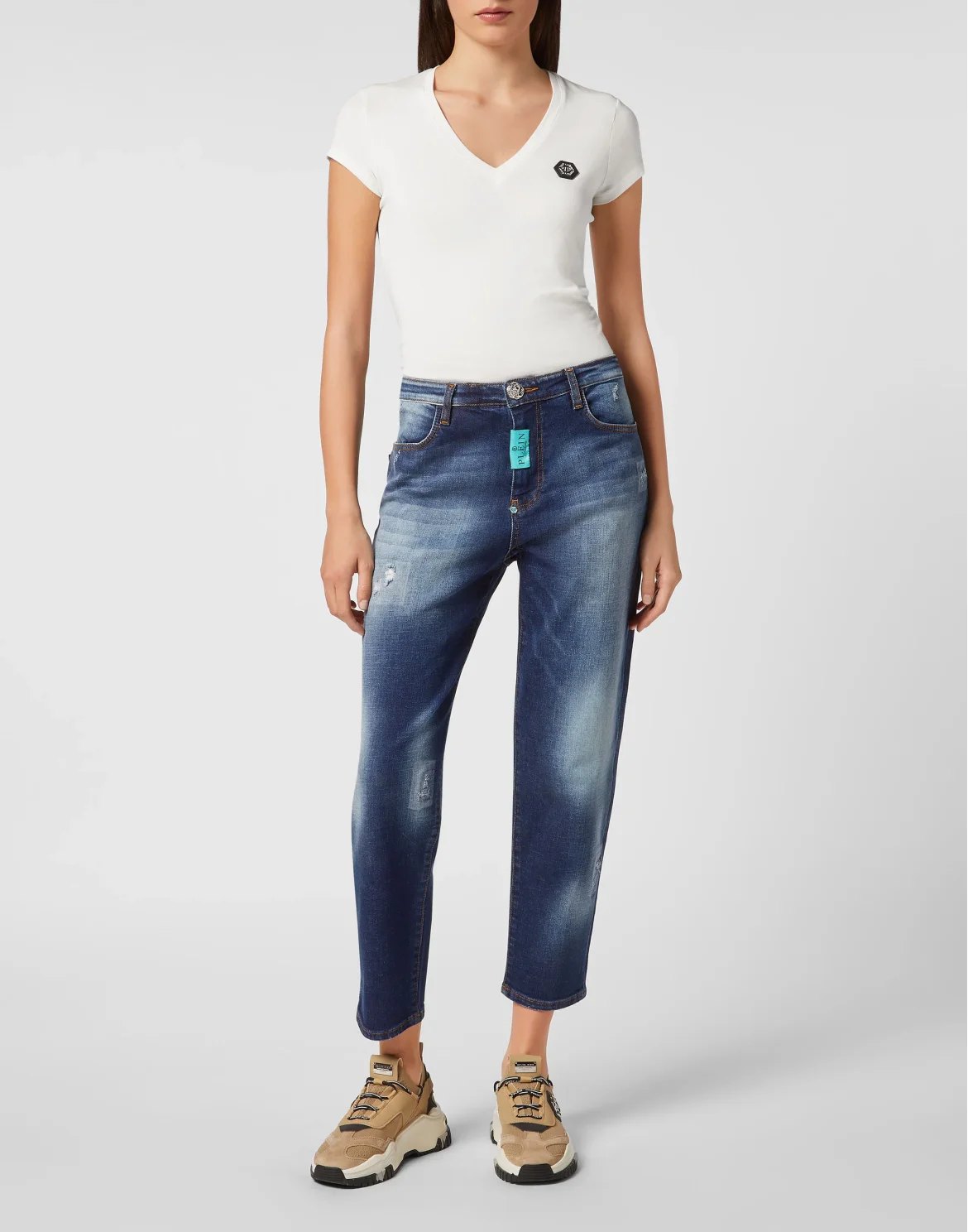 Denim Trousers Mom Fit, цвет: Синий