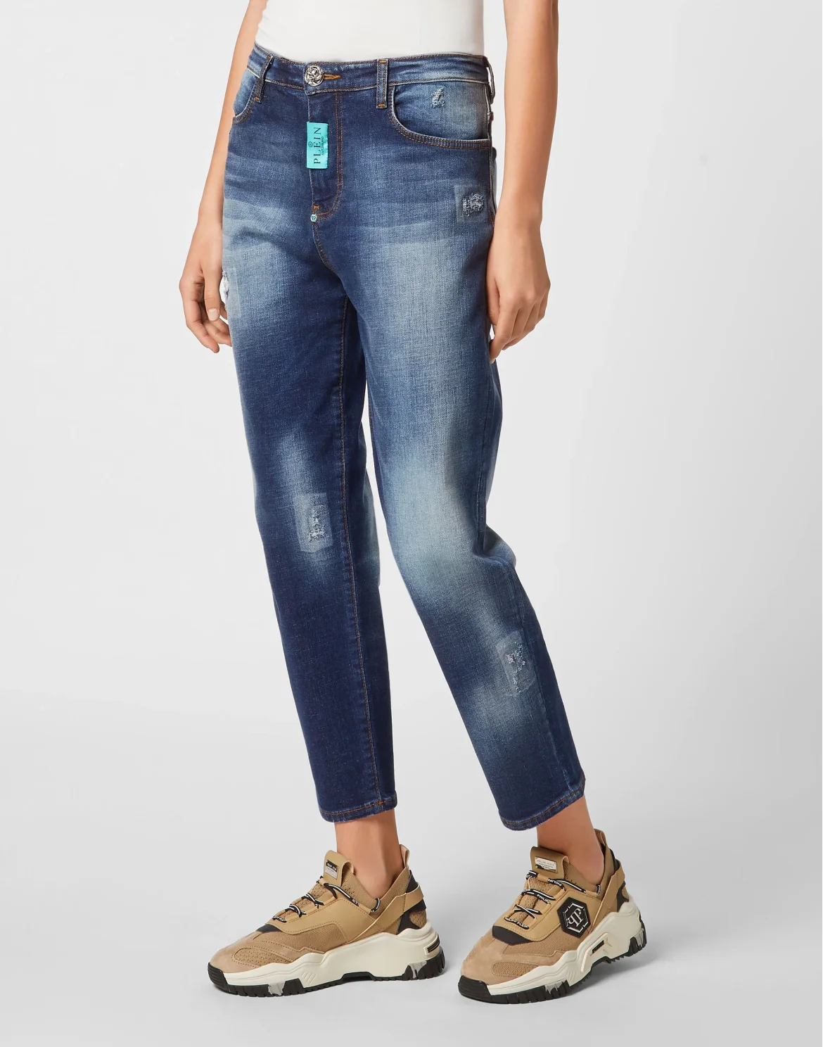 Denim Trousers Mom Fit, цвет: Синий