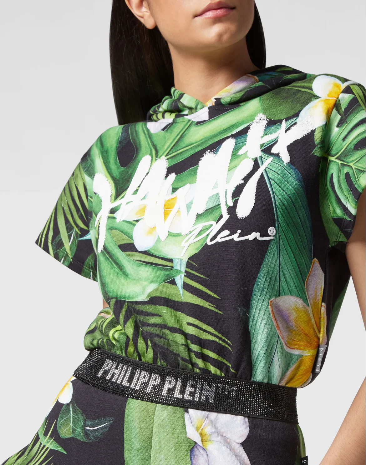 Cropped Hoodie Sweatshirt SS Hawaii, цвет: Зеленый