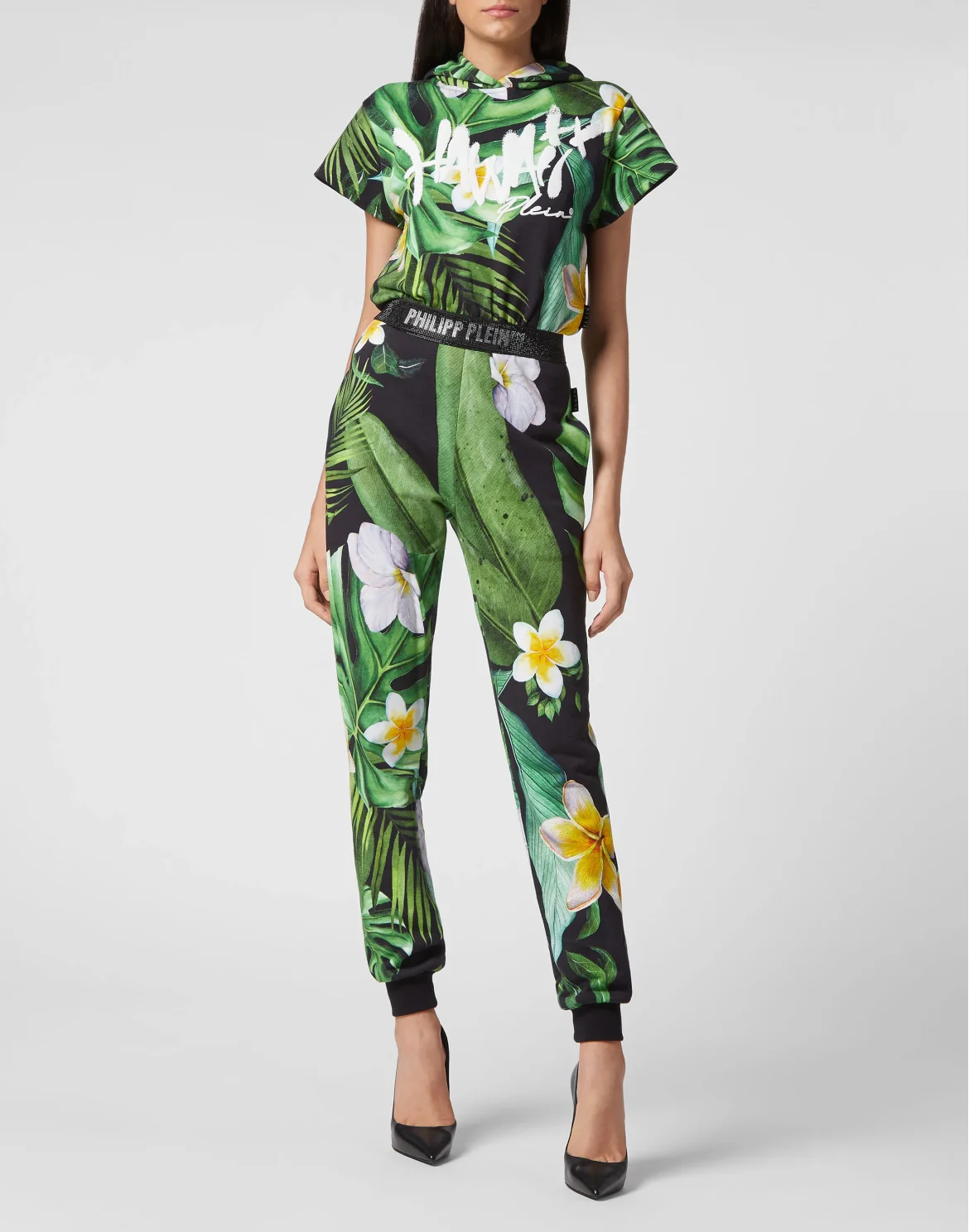 Cropped Hoodie Sweatshirt SS Hawaii, цвет: Зеленый