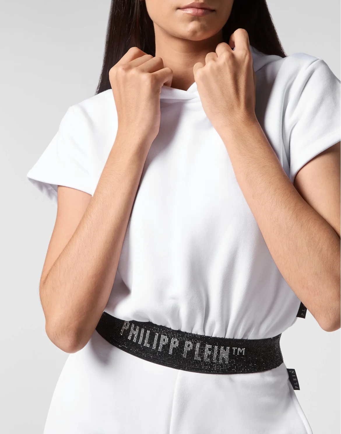 Cropped Hoodie Sweatshirt SS Stones, цвет: Белый