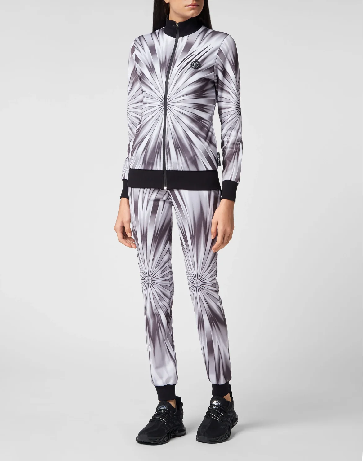 Tie-dye Jogging Tracksuit: Top/Trousers Scratch, цвет: Белый
