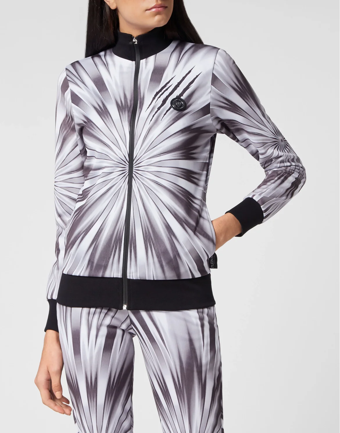 Tie-dye Jogging Tracksuit: Top/Trousers Scratch, цвет: Белый