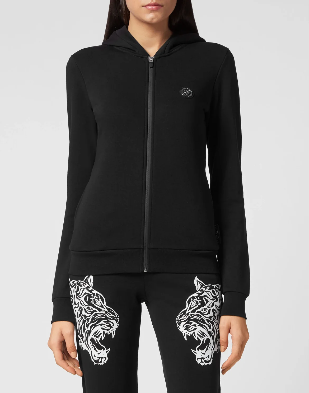 Jogging Tracksuit: Hoodie/Trousers Tiger, цвет: Черный