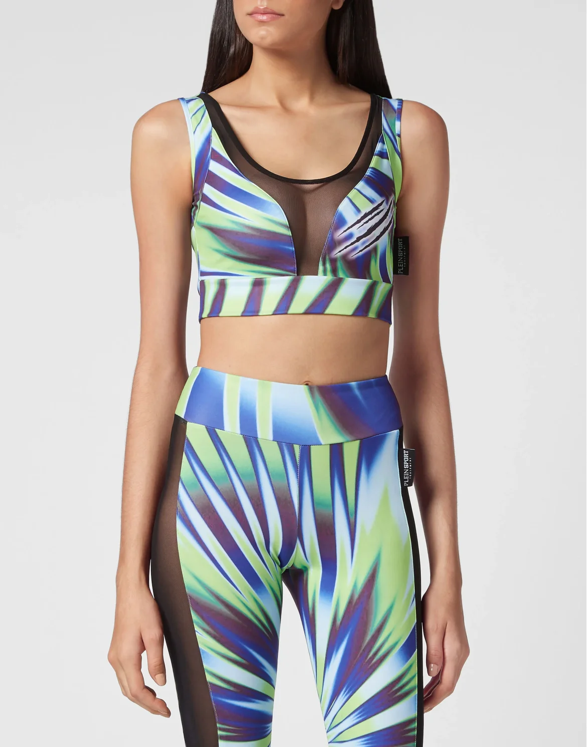 Tie-dye Jogging Cropped Top Scratch, цвет: Зеленый