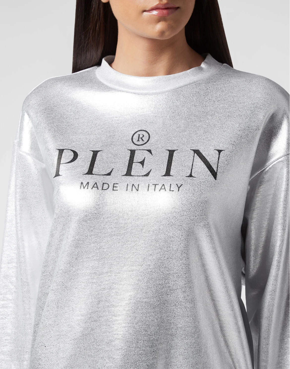 Sweatshirt LS Iconic Plein, цвет: Серебристый