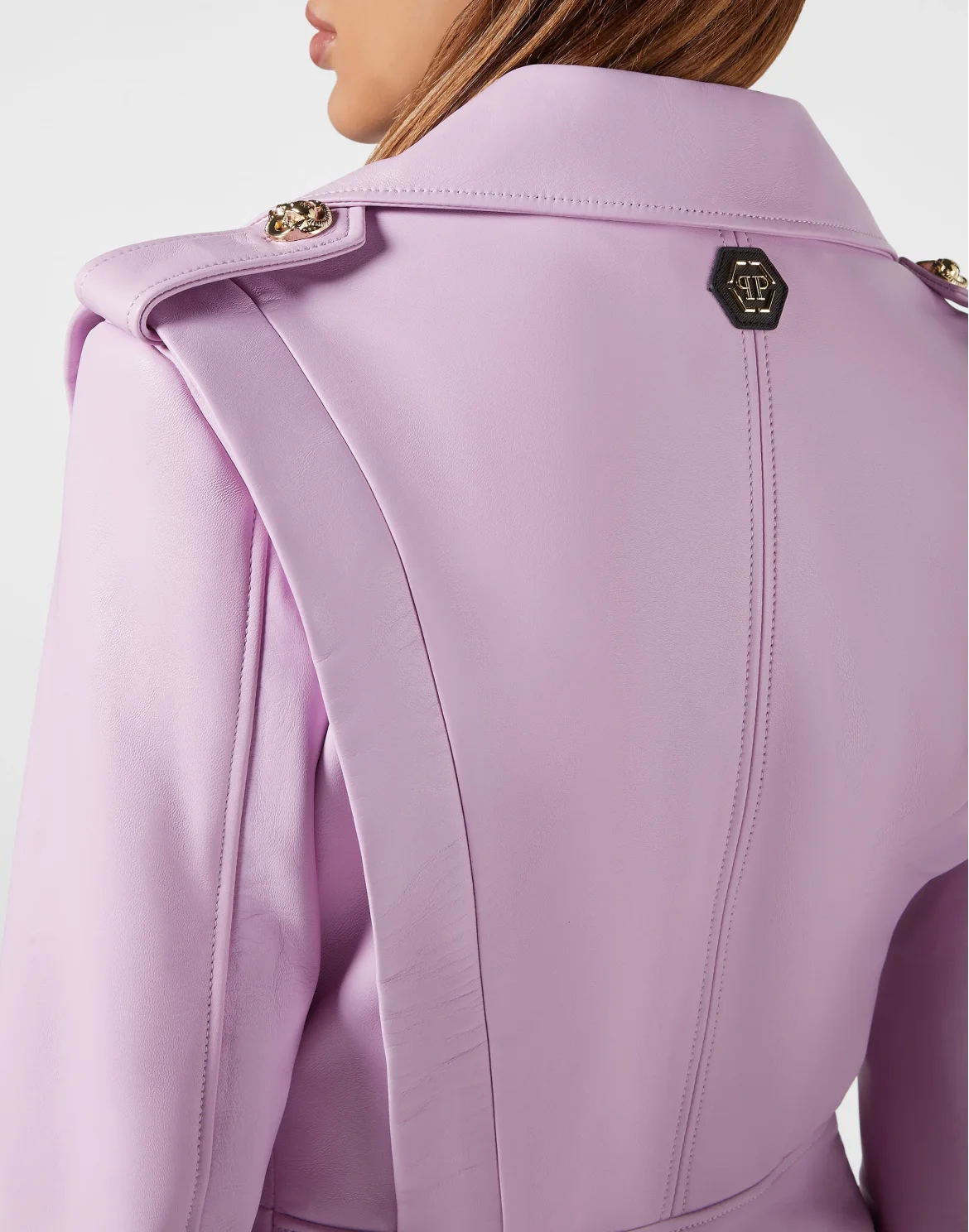 Leather Regular Fit Jacket, цвет: Розовый