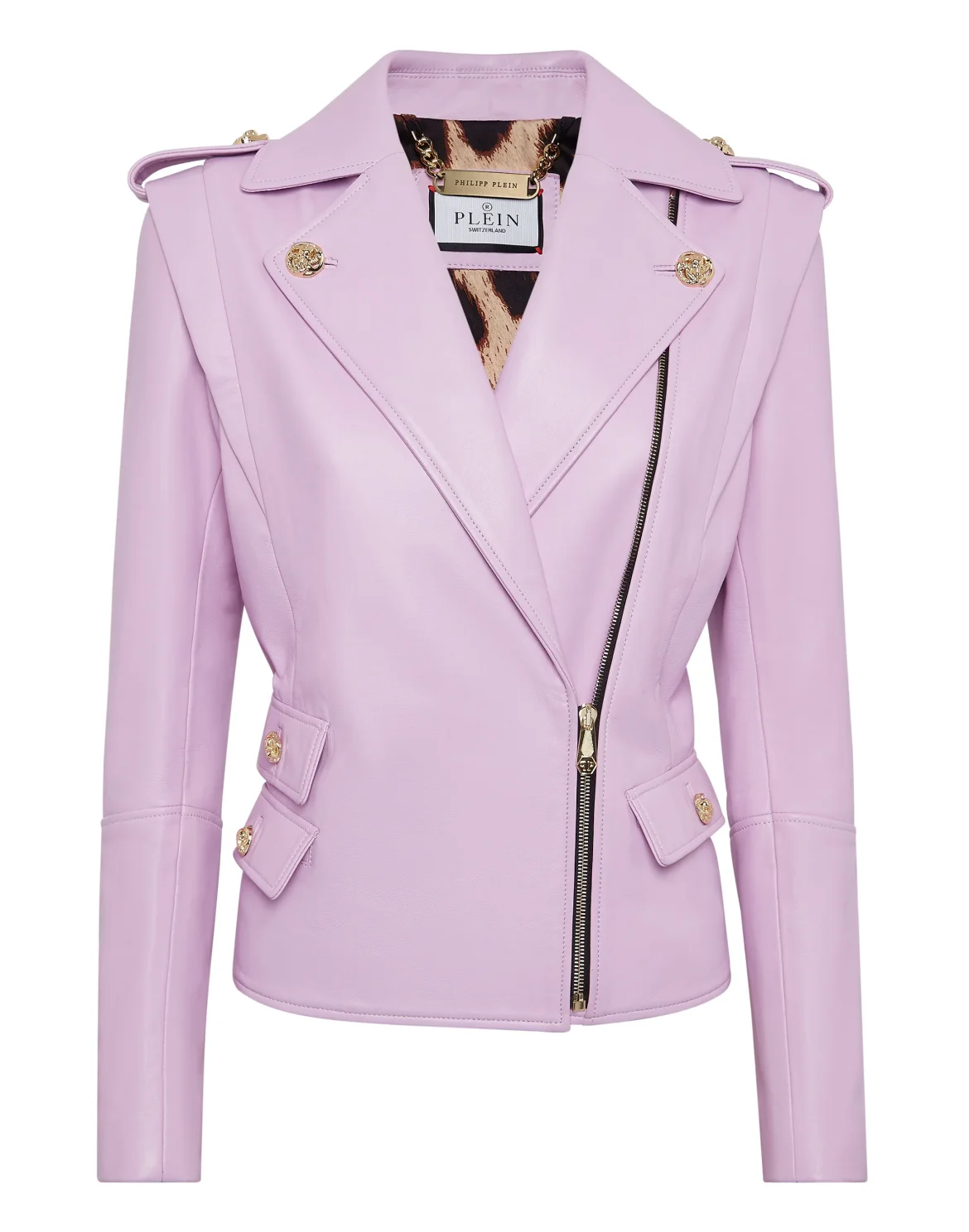 Leather Regular Fit Jacket, цвет: Розовый