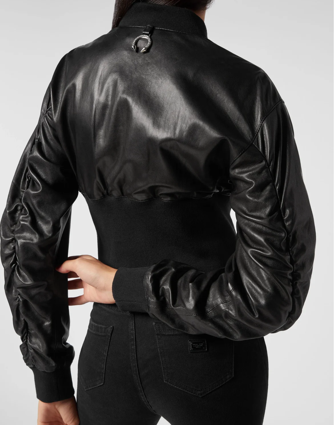 Leather Bomber, цвет: Черный